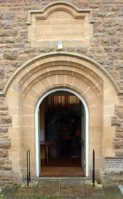 Open door to Gulval Village Hall